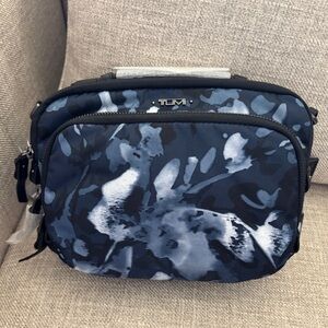 Tumi Voyageur Luanda Flight Crossbody Bag Indigo Floral